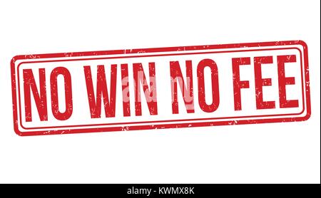 No win no fee grunge rubber stamp on white background, vector illustration Stock Vector