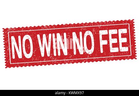 No win no fee grunge rubber stamp on white background, vector illustration Stock Vector