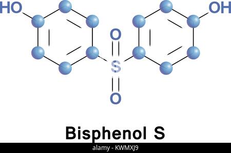 Bisphenol A. Molecular Model Of The Organic Compound Bisphenol A Stock ...