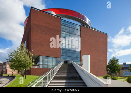AARHUS, DENMARK - 2016: View from external of Art museum in Aarhus, The museum was established in 1859 and the addition of the circular skyw Stock Photo