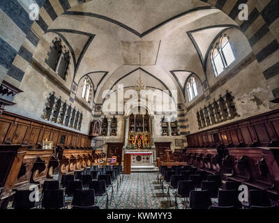 Interior of Amalfi Cathedral. The Cathedral at The Monumental complex of St Andrew in Amalfi, Italy. Stock Photo
