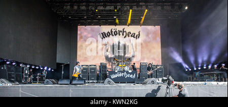 The English hard rock band Motörhead performs a live concert at the Barclaycard Theatre stage at the British Summer Time festival 2014 at Hyde Park, London. UK 04.07.2014. Stock Photo
