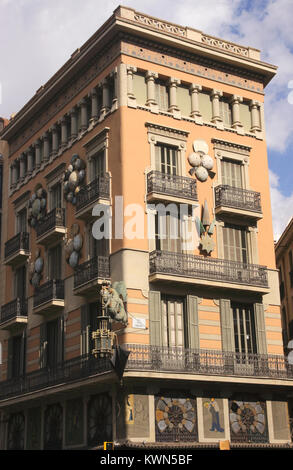 Casa Bruno Cuadros Pla de la Boqueria Barcelona Spain Stock Photo