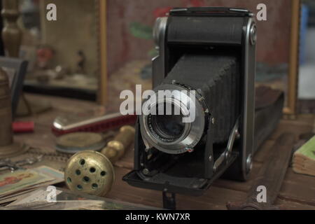 An old camera found at a flee market. Stock Photo