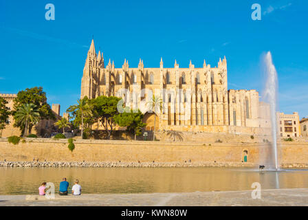La Seu, the cathedral church, Palma, Mallorca, Balearic islands, Spain Stock Photo