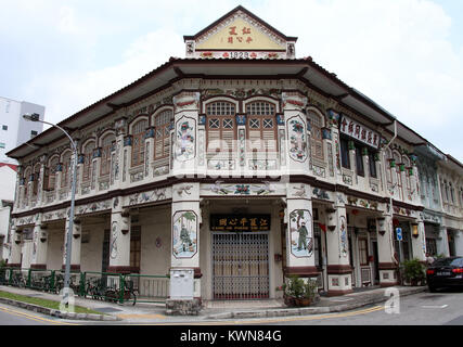 Traditional Peranakan Baba Nonya shophouse building architecture in ...