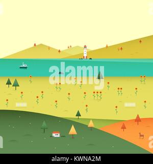 A beautiful autumn landscape 007 Stock Vector Image & Art - Alamy