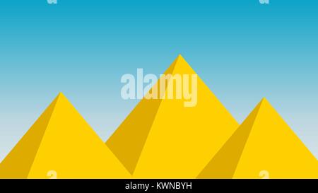 Pyramid landscape vector egyptian design background wallapper Stock Vector