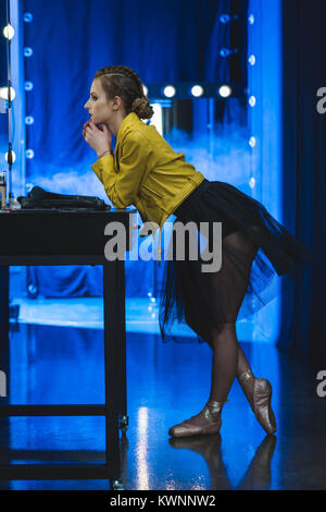 ballerina in dressing room Stock Photo