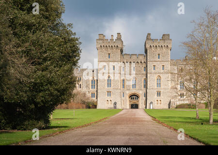 Windsor Castle from the Long Walk, Windsor Berkshire UK