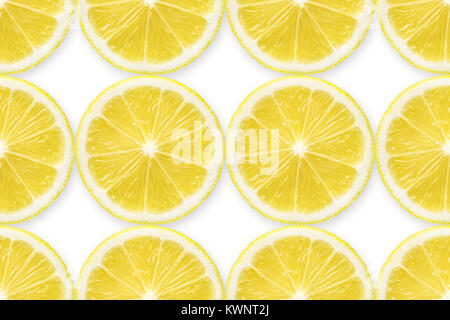 regular seamless pattern made of juicy lemon slices Stock Photo
