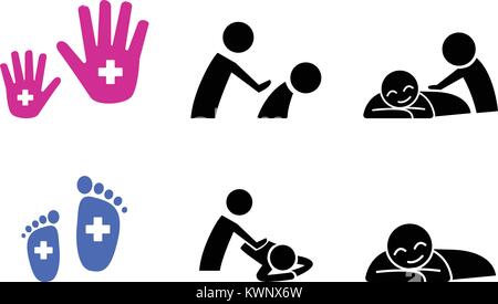 Set of Massage icon, vector design Stock Vector