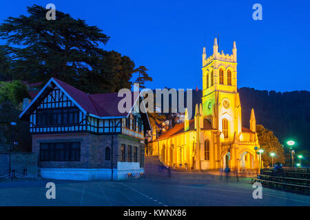 Christ Church in Shimla is the second oldest church in North India Stock Photo