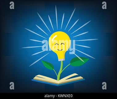 Open book, open idea, vector design Stock Vector
