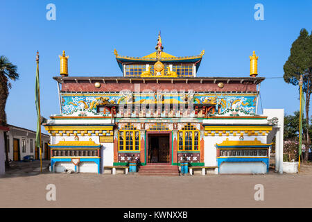 Old Ghoom Monastery is located at Ghum near Darjeeling in the state of West Bengal, India. The monastery follows the Gelug school of Tibetan Buddhism. Stock Photo