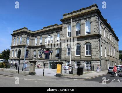 St John's Town Hall, Penzance Town, Cornwall, England, UK in Summer Stock Photo