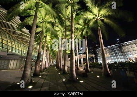 Palms garden at marina bay sands shopping mall in Singapore Stock Photo