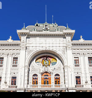 Chuquisaca Governorship Palace is located on Plaza 25 de Mayo square in Sucre, Bolivia Stock Photo