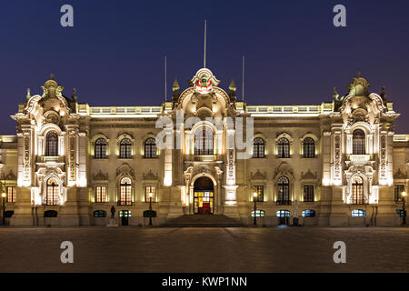 The Government Palace of Peru, also known as House of Pizarro in Lima, Peru Stock Photo