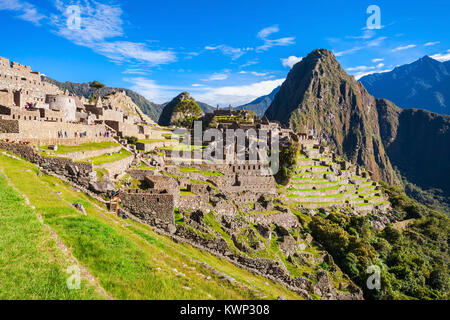 Machu Picchu Lost city of Inkas in Peru Stock Photo