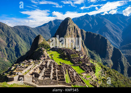 Machu Picchu is one of the New Seven Wonders of the World. Stock Photo