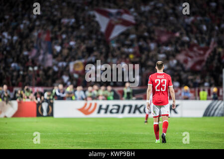 14th September 2017, Red Star Stadium, Belgrade, Serbia; UEFA Europa League Group stage, Red Star Belgrade versus BATE; Defender Milan Rodic Stock Photo