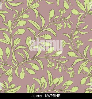 goji berries vector seamless pattern on color background Stock Vector