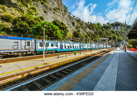 Train station in Monterosso al Mare, Cinque terre, Italy, Europe Stock ...