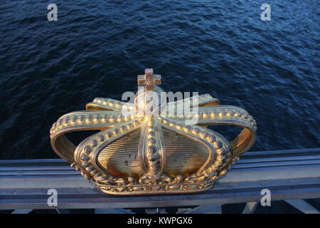 The crown on a bridge in Stockholm, Sweden Stock Photo