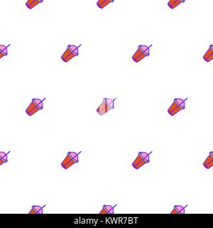Smoothie cocktail simple vector pattern. Stock Vector