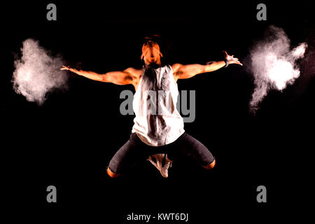 Indian Male dancing Hip Hop and free style, Pune, Maharashtra Stock Photo