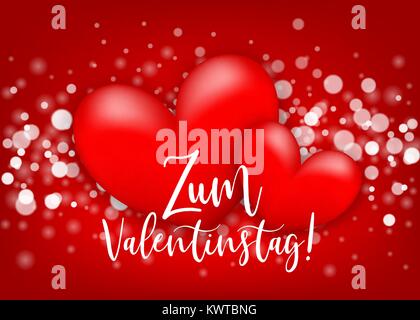 Happy valentines day heart greeting card Stock Vector