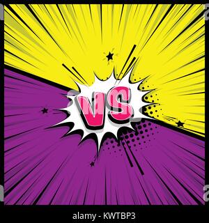 Versus comic text speech bubble Stock Vector