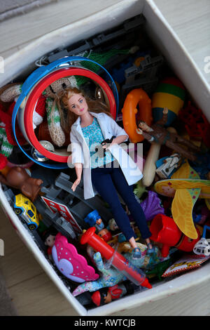 A Science Barbie Doll pictured at a home in Chichester, West Sussex, UK. Stock Photo