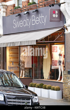 The Sweaty Betty sign and logo in the UK Stock Photo - Alamy