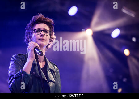 The popular and award-winning Danish singer and songwriter Marie Key performs a live concert at Roskilde Festival 2013. Denmark, 05/07 2013. Stock Photo