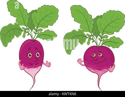 Character radish Stock Vector