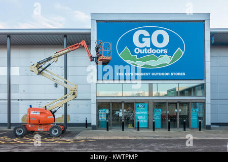 Go Outdoors clothing store in Sheffield closed and shuttered owing to  coronavirus / covid-19 business restrictions Stock Photo - Alamy