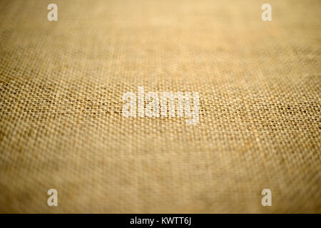 vintage textured background of coarse burlap, small depth of field Stock Photo