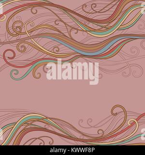 abstract vector wave pattern on color background Stock Vector