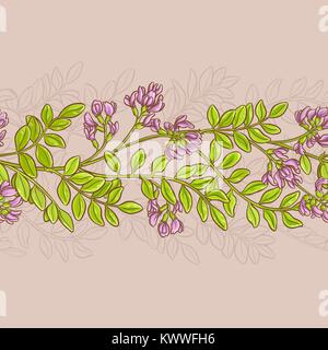 astragalus vector seamless  pattern on color background Stock Vector