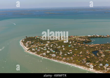 Aerial view of Anna Maria Island Florida. USA Stock Photo