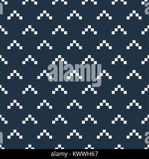 Pixel triangles seamless vector pattern. Stock Vector