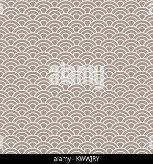 Asian style wave seamless vector pattern. Stock Vector