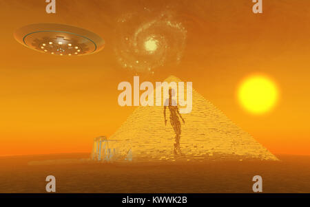 Alien Technology Was Used To Build The Pyramids Stock Photo - Alamy