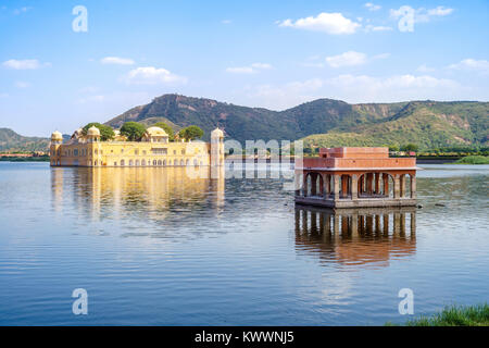 Jal Mahal (Water Palace) in Man sagar Lake Stock Photo