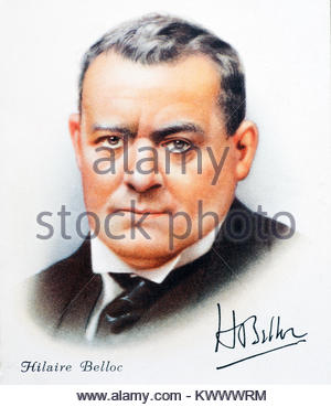 Hilaire Belloc portrait, anglo-french writer and historian 1870 – 1953 Stock Photo