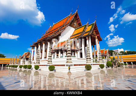 Wat Suthat Thep Wararam is a Buddhist temple in Bangkok, Thailand Stock Photo