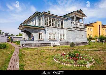 Irkutsk Regional Historical and Memorial Decembrists Museum or Volkonsky House in the center of Irkutsk city, Russia Stock Photo