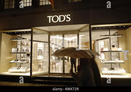 Tod's Boutique on Old Bond Street, Mayfair, London, England, UK Stock Photo